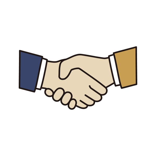 握手のイラスト